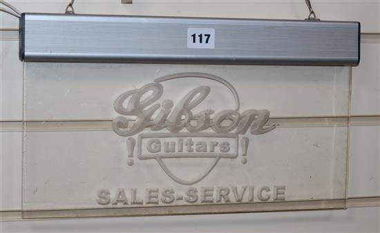 Gibson guitars, Sales and Service sign